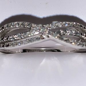 1/10 CTW Diamond Bypass Band Ring  New